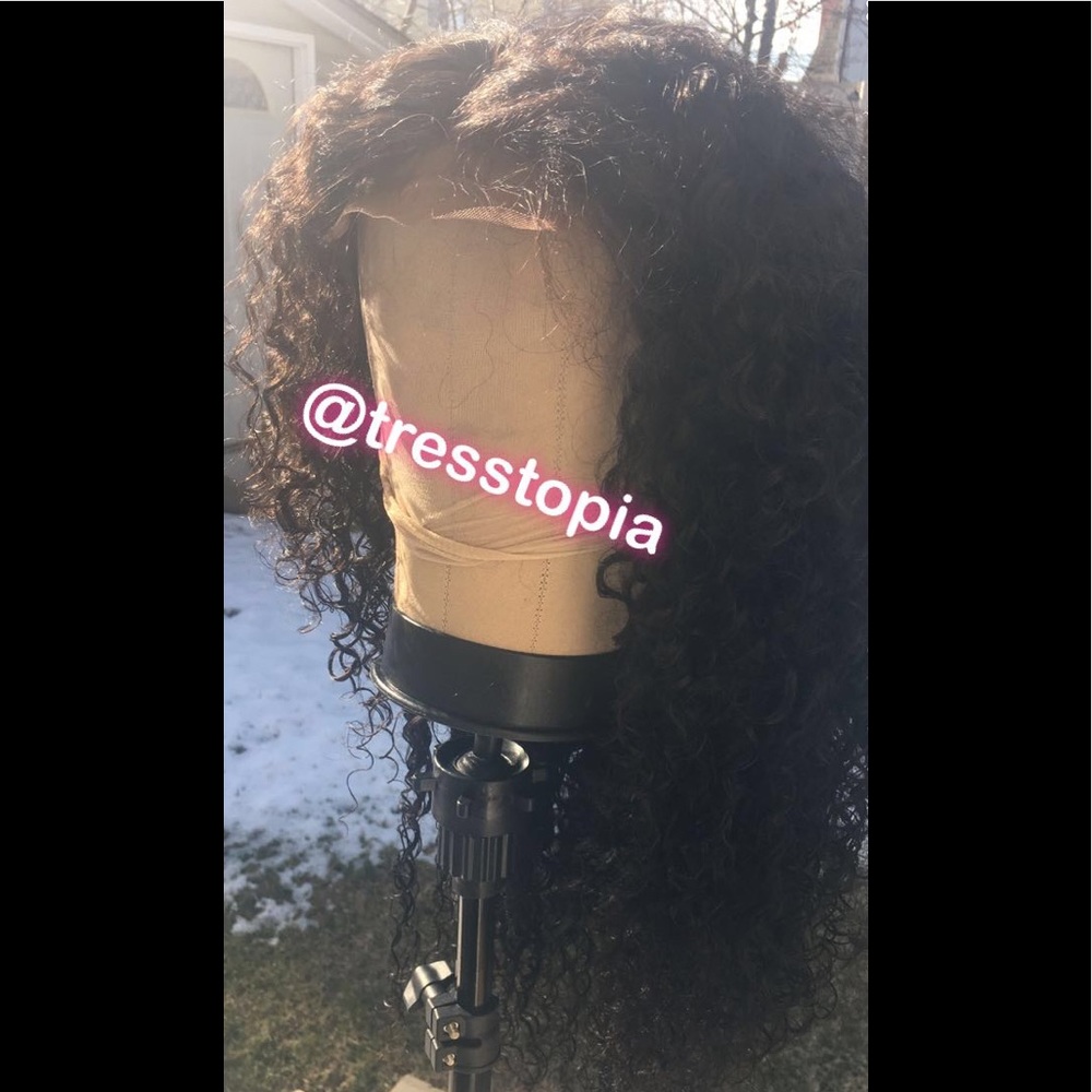 Peruvian Deep Curly Human Hair Wig - Picture 4 of 4